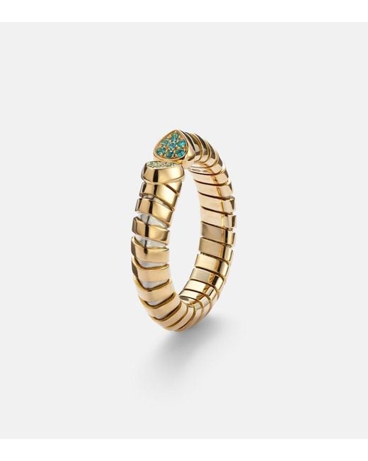 Marina B White Trisolina 18Kt Ring With Tourmalines