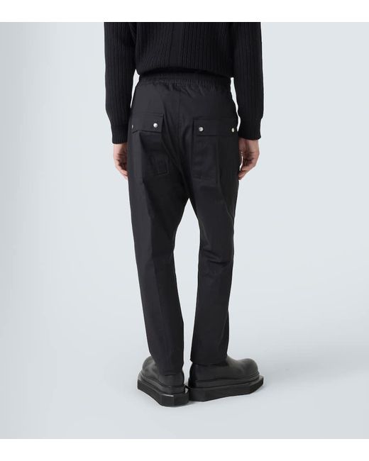 Pantalones Anchos Bela En Mezcla De Algodon Rick Owens de hombre de color Black