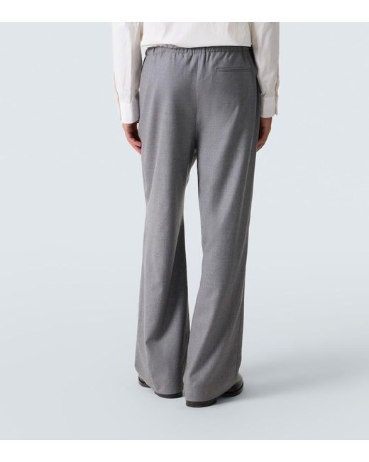 The Row Gray Xon Virgin Wool Straight Pants for men