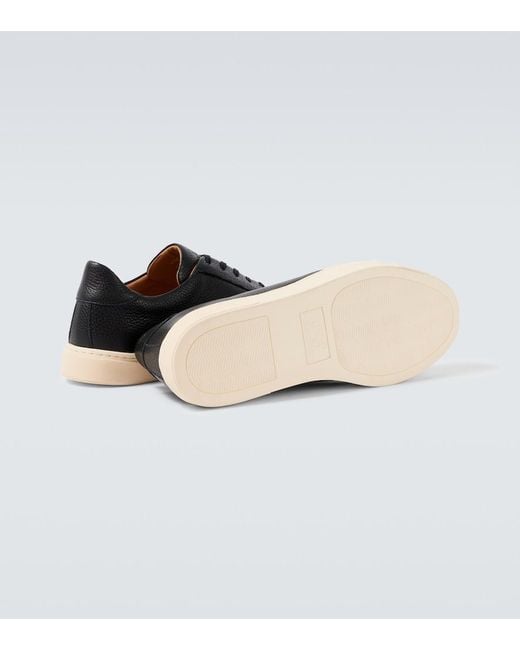 George Cleverley Black Jack Leather Sneakers for men