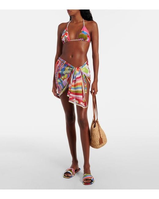 Emilio Pucci White Printed Bikini Bottoms