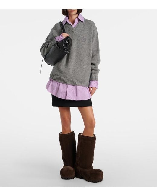 Balenciaga Brown Winter Boots