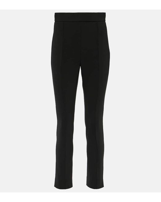 Pantalones slim de tiro alto Carolina Herrera de color Black