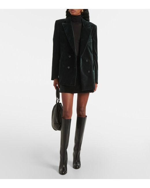 Blazé Milano Black Jealousy Cotton Velvet Miniskirt