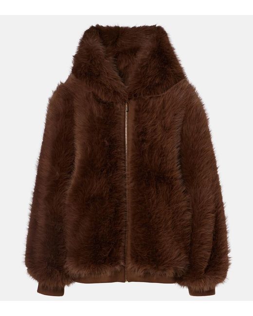 Elie Saab Brown Hooded Jacket