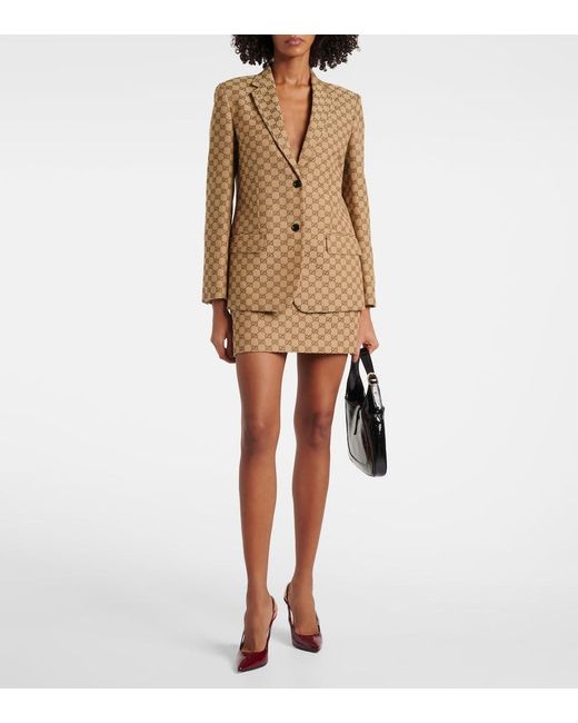 Gucci Brown Gg Canvas Blazer