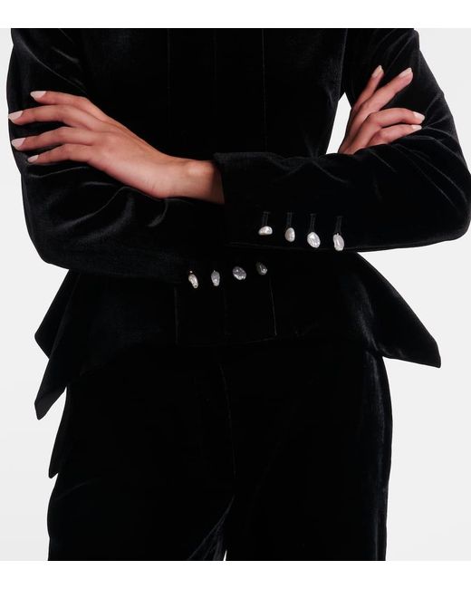 Roland Mouret Black Jacke Aus Samt