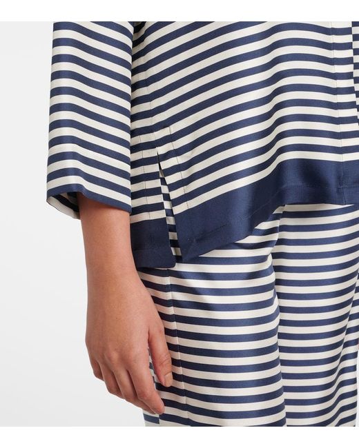 Max Mara Blue Hemd Maya Aus Seide