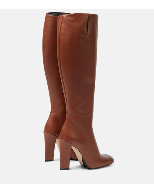 Victoria Beckham Brown Leather Knee-high Boots