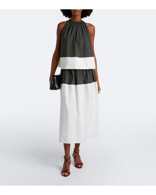 Proenza Schouler Black Label Nyla Cotton Poplin Midi Skirt