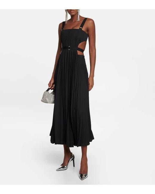 Christopher Kane Black Pleated Midi Dress