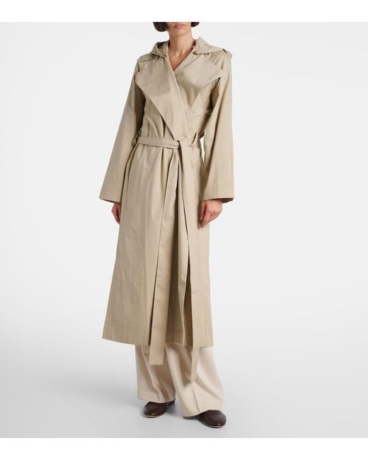 AYA MUSE Natural Cotton Gabardine Trench Coat