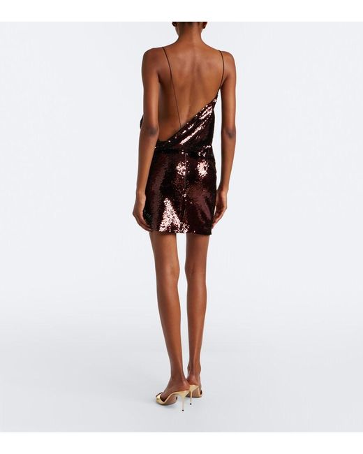 Alex Perry Red Sequined Minidress