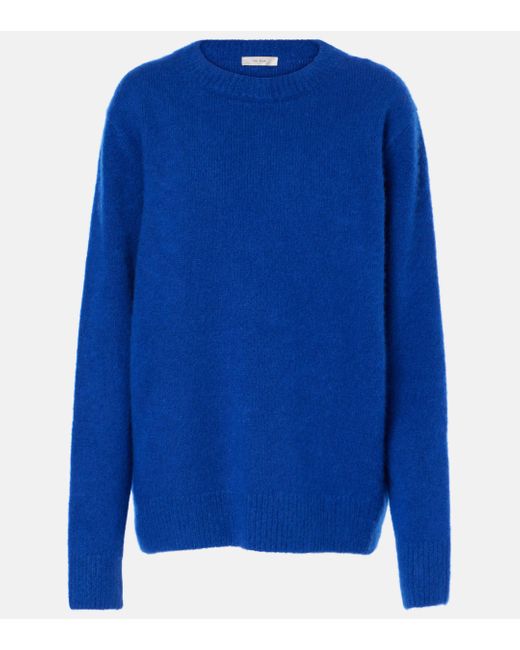 The Row Blue Hege Cashmere And Silk Sweater