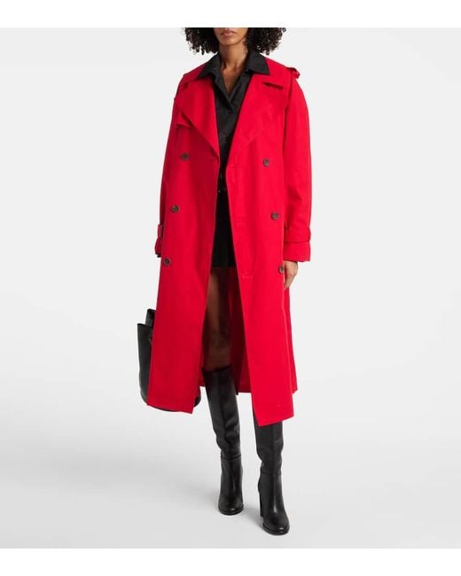 Wardrobe NYC Red Trenchcoat Aus Baumwolle