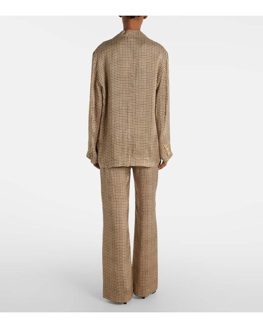 Acne Brown Junida Checked Blazer