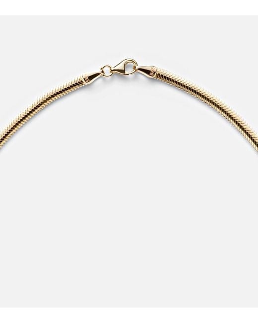 STONE AND STRAND Metallic Serpentine 14Kt Chain Necklace