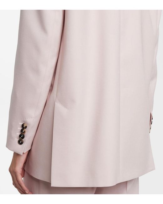 Max Mara Pink Ombrosa Wool-Blend Blazer