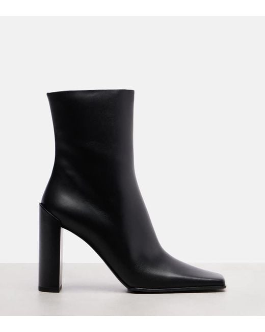 Alaïa Black Leather Ankle Boots