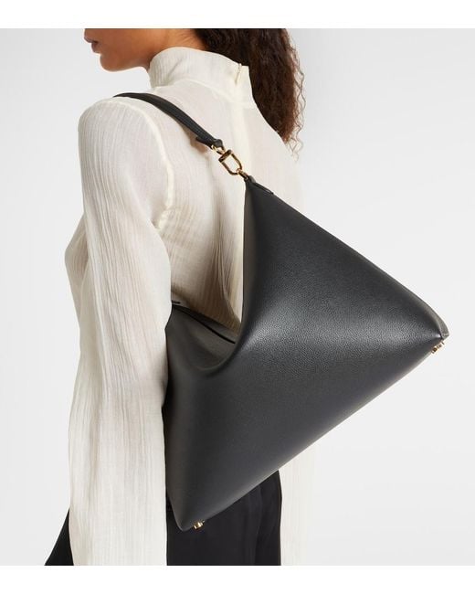 Totême  Black Bevel Leather Shoulder Bag