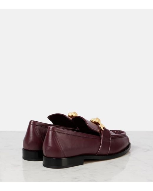 Bottega Veneta Purple Astaire Knot Leather Loafers