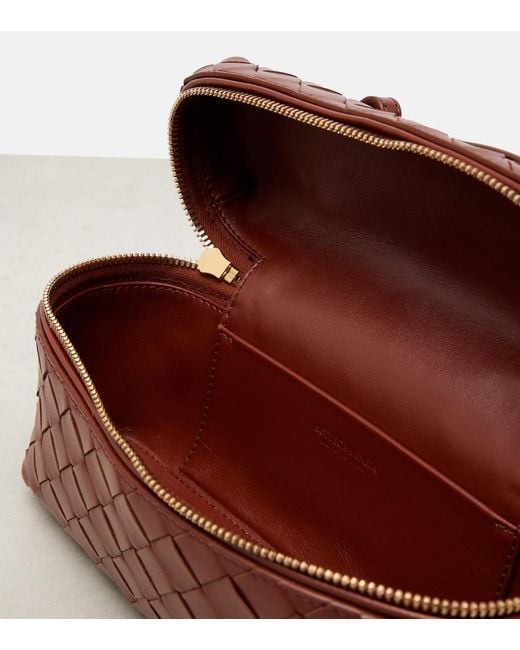 Bottega Veneta Brown Bang Bang Intrecciato Leather Vanity Bag