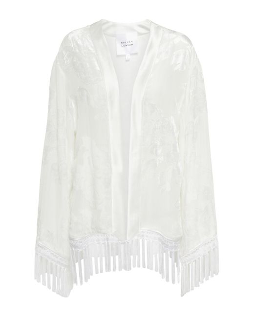 fringed kimono jacket