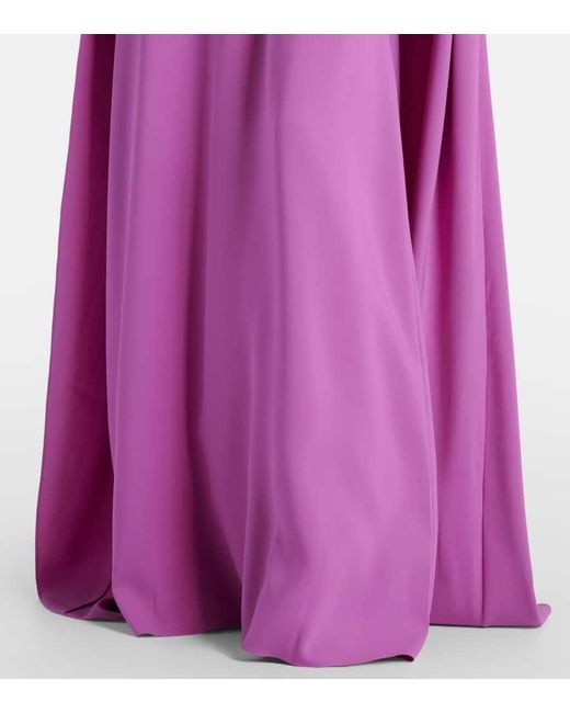 Robe Longue En Soie Melangee Oscar de la Renta en coloris Purple