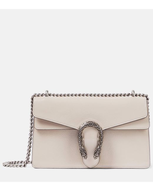 Gucci Natural Dionysus Small Patent Leather Shoulder Bag