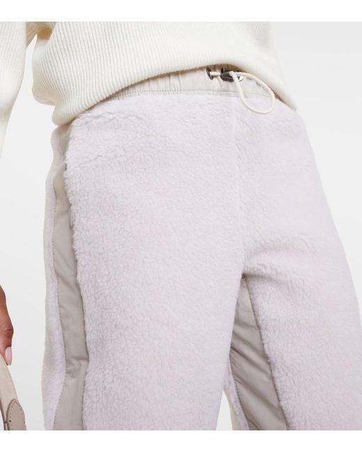 Brunello Cucinelli White Wool-Blend Sweatpants