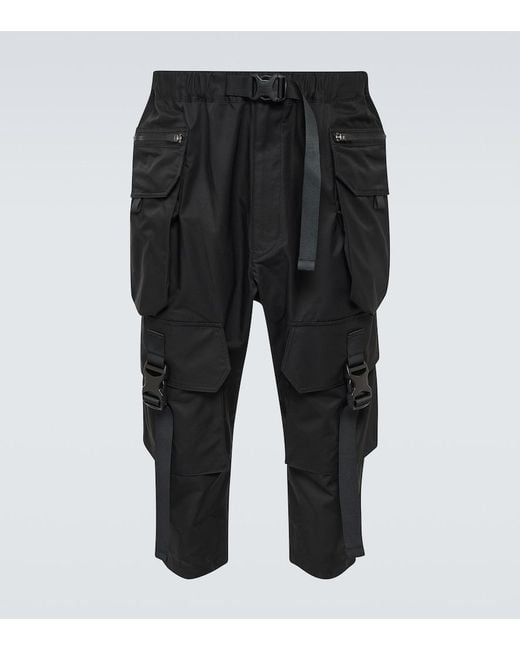 Junya Watanabe Black Cotton-Blend Gabardine Cargo Pants for men