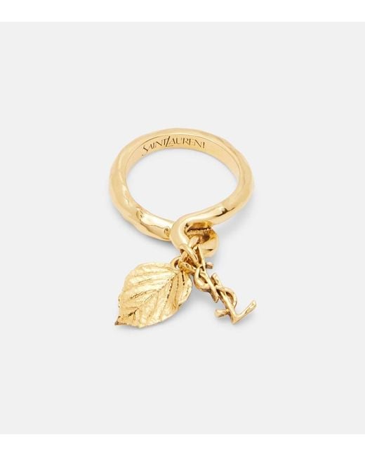 Saint Laurent Metallic Cassandre Ring
