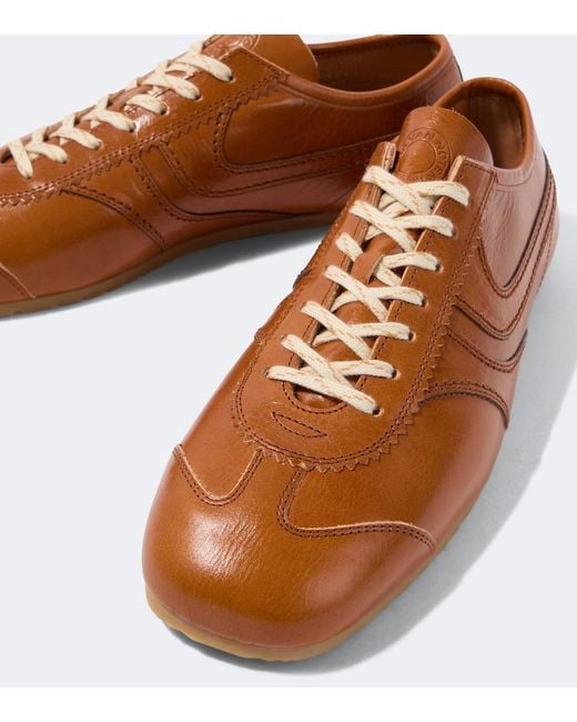 Dries Van Noten Brown Leather Sneakers for men