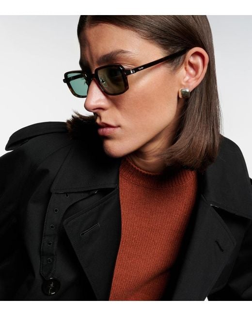 Cartier Brown Signature C Rectangular Sunglasses