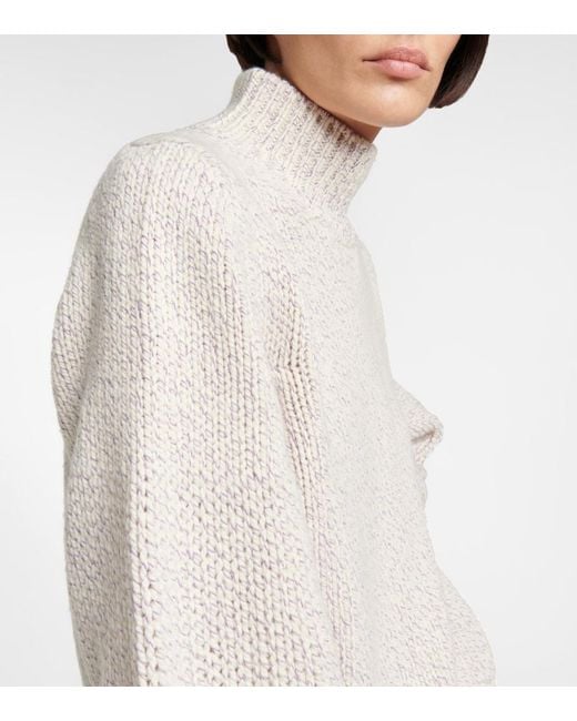 Dorothee Schumacher White Luxury Volumes Cashmere And Wool Sweater