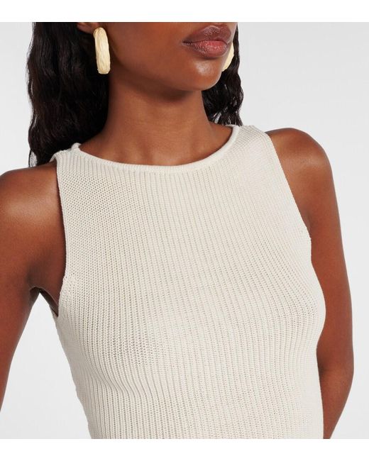 AYA MUSE White Zeal Cotton And Silk Minidress
