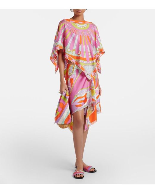 Emilio Pucci Pink Soleil Silk Twill Top