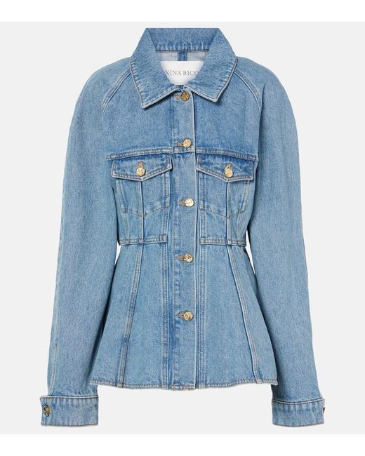 Nina Ricci Blue Peplum Denim Jacket