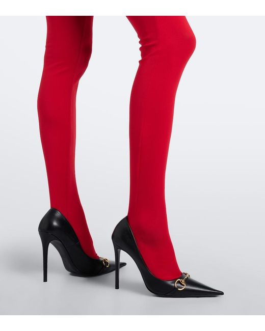 Gucci Red Jersey Leggings