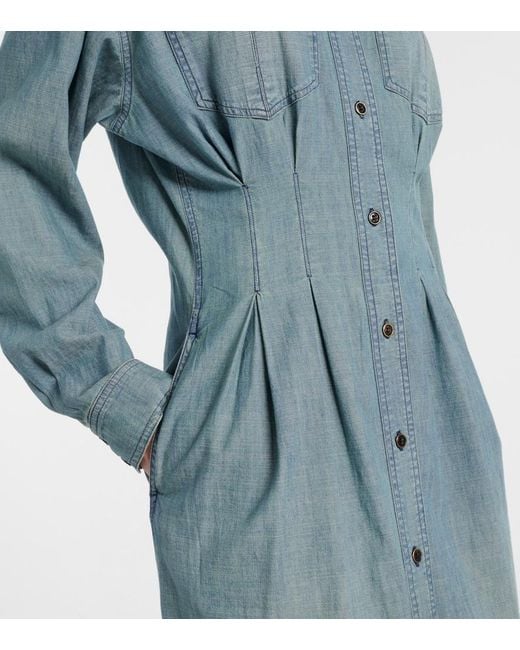 Isabel Marant Blue Nolwen Chambray Shirt Dress