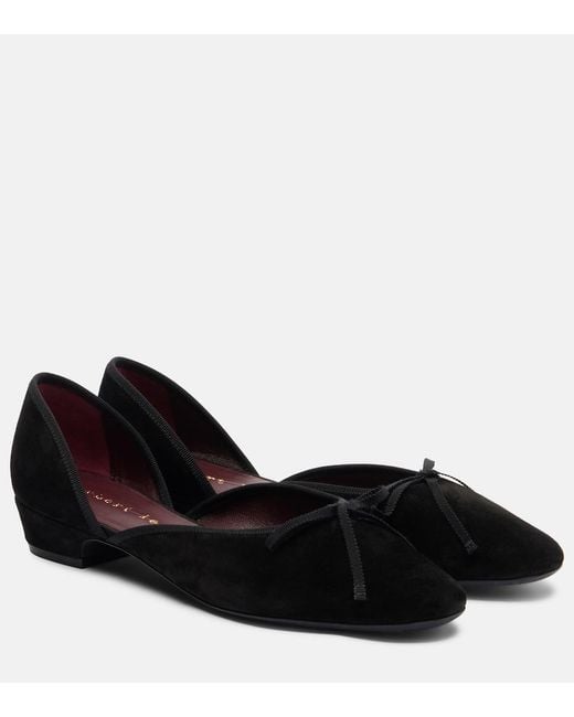 Herbert Levine Black 24/7 Suede Ballet Flats