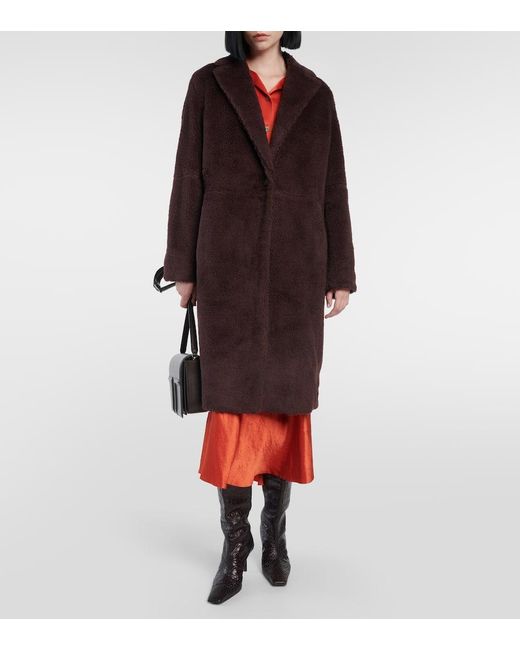 Vince Brown Faux Fur Coat