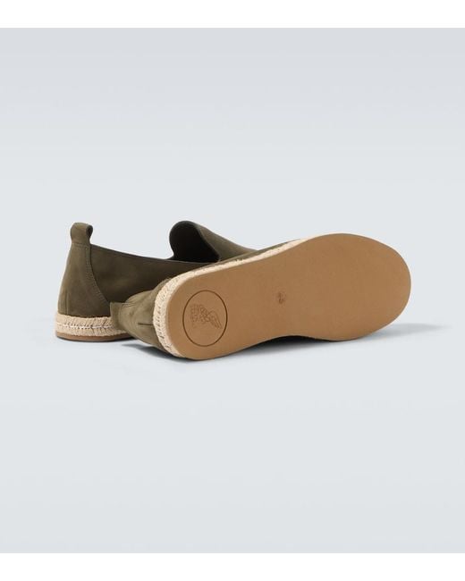 Ancient Greek Sandals Green Nomas Leather Espadrilles for men