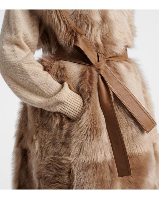Yves Salomon Brown Wendbarer Mantel Aus Leder Und Shearling