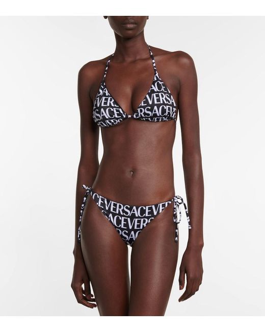Versace Multicolor Logo Bikini Bottoms