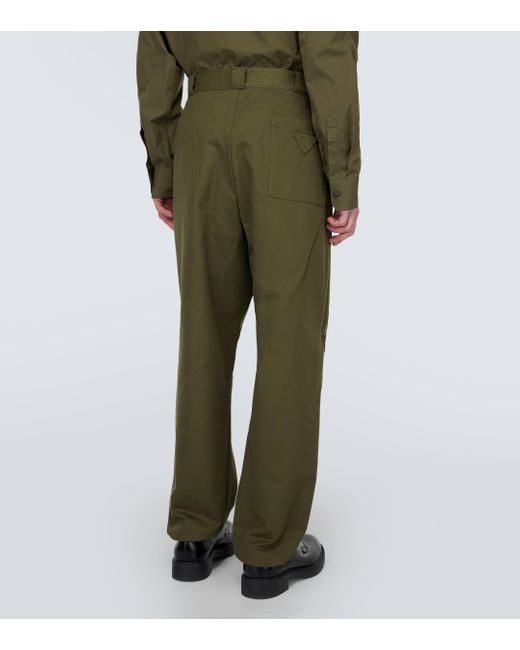 Pantalon fusele en coton Prada pour homme en coloris Green