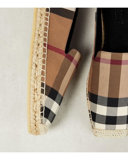 Burberry canvas clearance check espadrilles