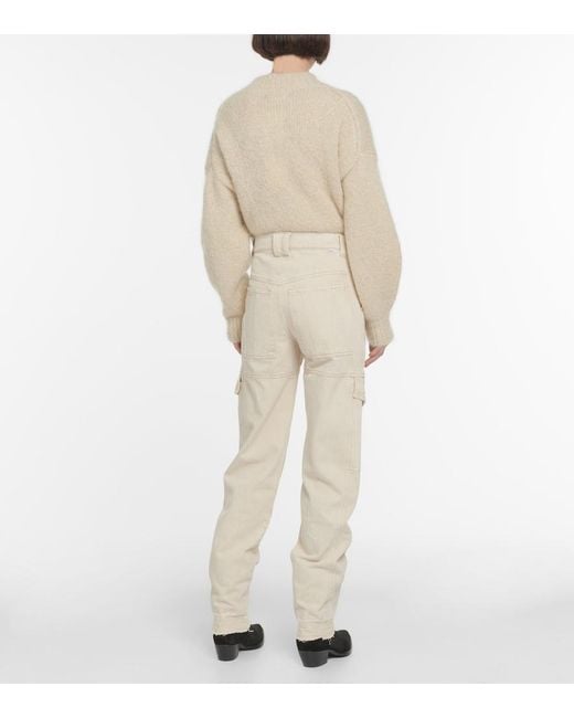 Isabel Marant Gray Vayoneo Cargo Straight Jeans