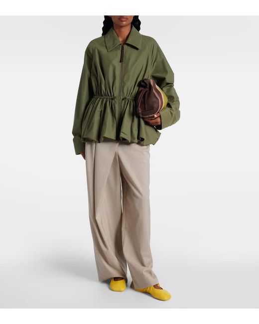 Loewe Green Jacke Aus Einem Baumwollgemisch