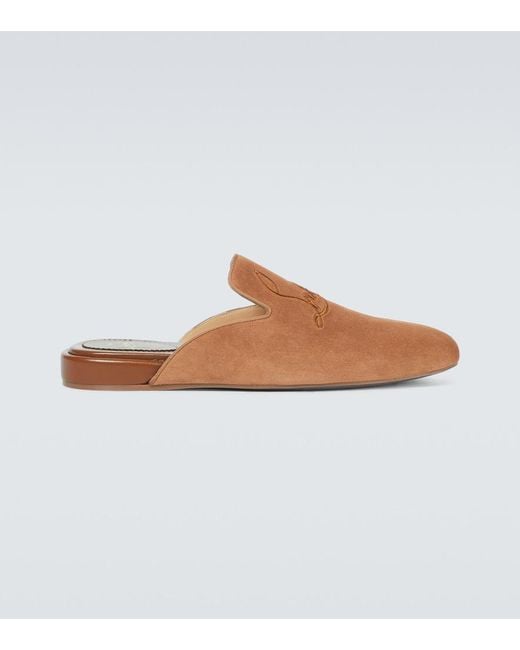 Christian Louboutin Brown Coolito Flat Mules for men